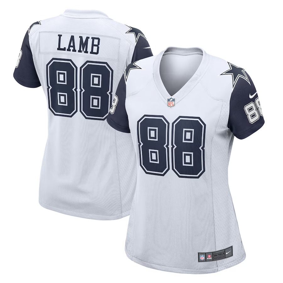 Women's Dallas Cowboys CeeDee Lamb Nike White 2nd Alternate Game Jersey - Ujersey Shop