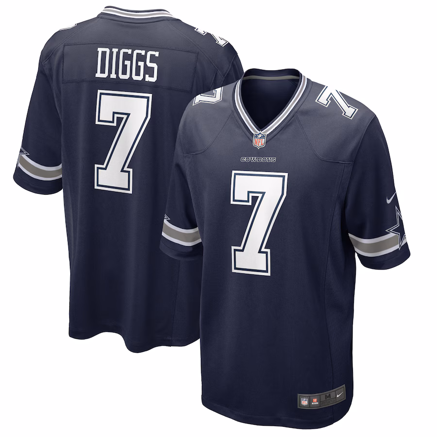 Men's Dallas Cowboys Trevon Diggs Nike Navy Game Jersey - Ujersey Shop