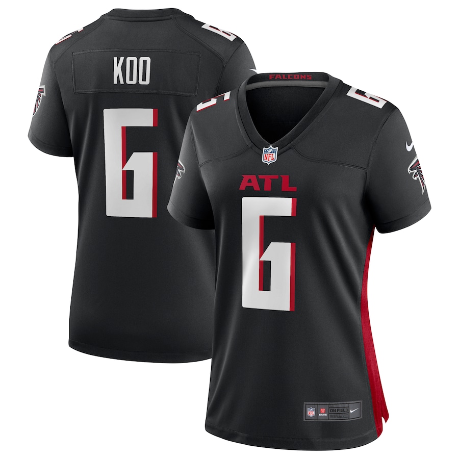 Women's Atlanta Falcons Younghoe Koo Nike Black Team Game Jersey - Ujersey Shop