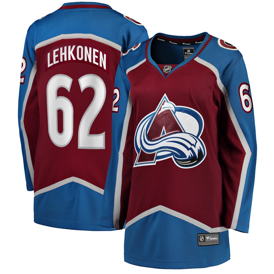 Women's Colorado Avalanche Artturi Lehkonen Fanatics Branded Burgundy Home Breakaway Player Jersey - Ujersey Shop