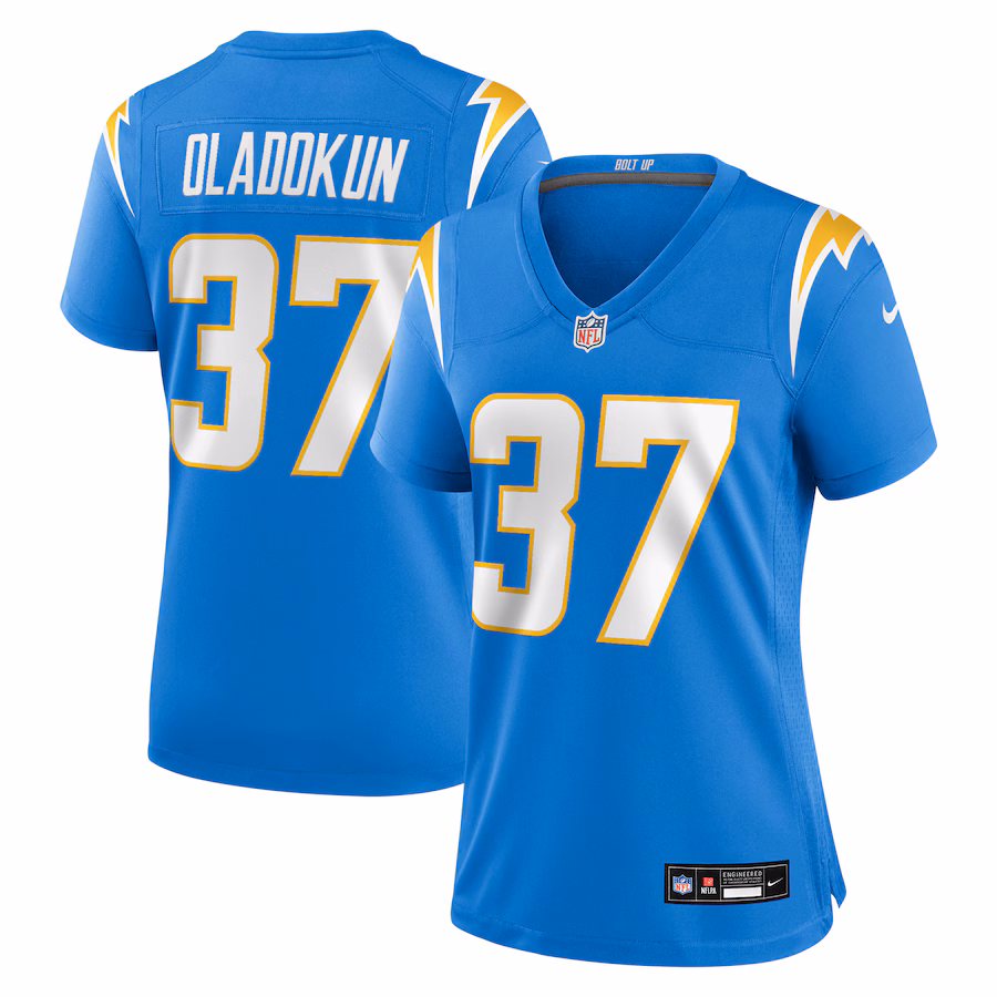 Women's Los Angeles Chargers Jordan Oladokun Nike Powder Blue Team Game Jersey - Ujersey Shop