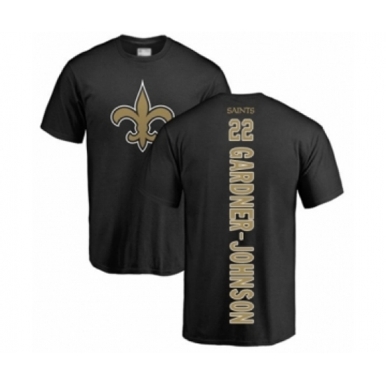 Football New Orleans Saints #22 Chauncey Gardner-Johnson Black Backer T-Shirt - Ujersey Shop