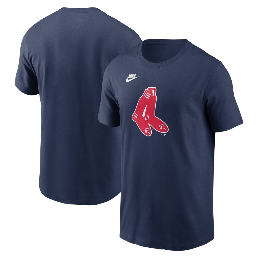 Men's Boston Red Sox Nike Navy Cooperstown Collection Team Logo T-Shirt - Ujersey Shop