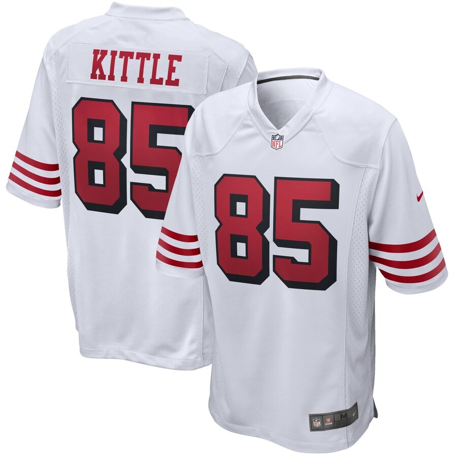 Men's San Francisco 49ers George Kittle Nike White Alternate Game Jersey - Ujersey Shop