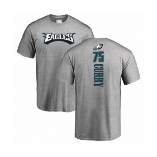 Philadelphia Eagles #75 Vinny Curry Ash Backer T-Shirt - Ujersey Shop
