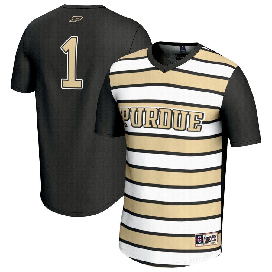Unisex GameDay Greats #1 Black Purdue Boilermakers Lightweight Soccer Fashion Jersey - Ujersey Shop