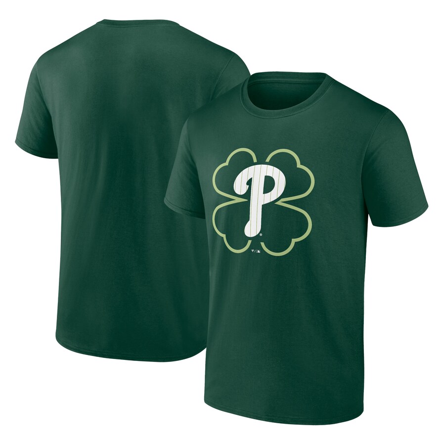 Men's Philadelphia Phillies Green Clover Badge T-Shirt - Ujersey Shop