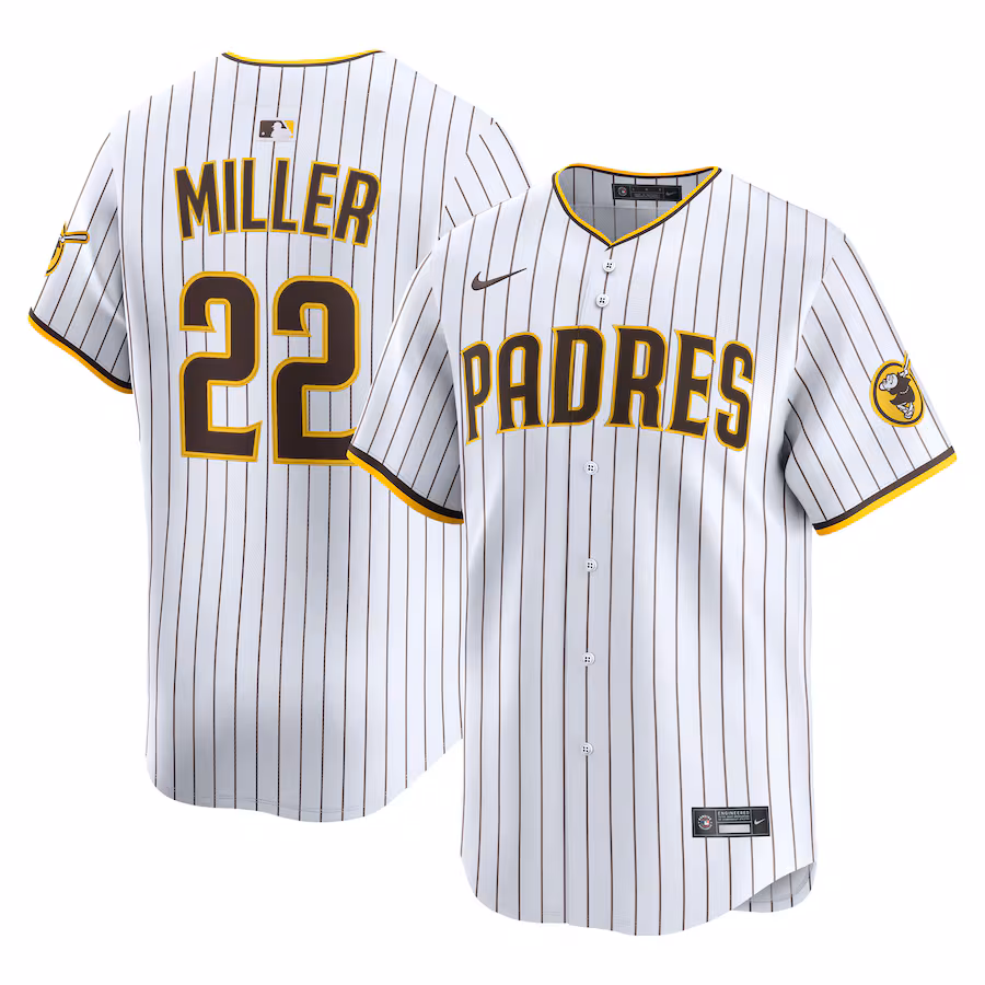 Men's San Diego Padres Mason Miller Nike White Home Limited Player Jersey - Ujersey Shop