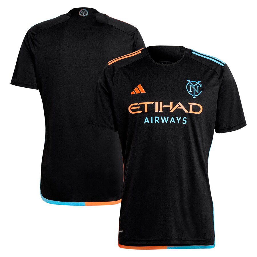 Men's New York City FC  adidas Black 2024 24/7 Kit Replica Jersey - Ujersey Shop