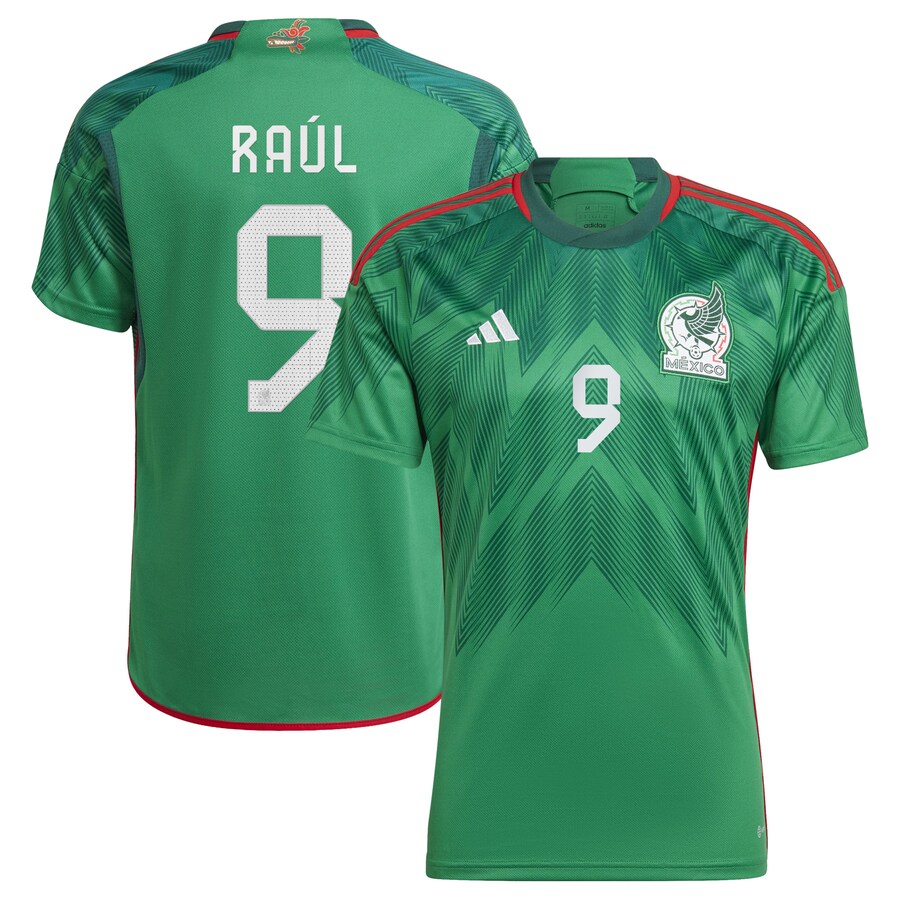 Men's Mexico National Team Raul Jimenez adidas Green 2022/23 Home Replica Player Jersey - Ujersey Shop