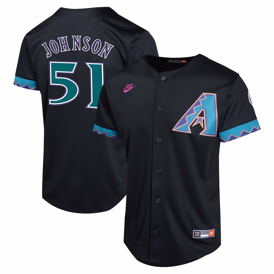 Youth Arizona Diamondbacks Randy Johnson Nike Black Cooperstown Collection Limited Player Jersey - Ujersey Shop