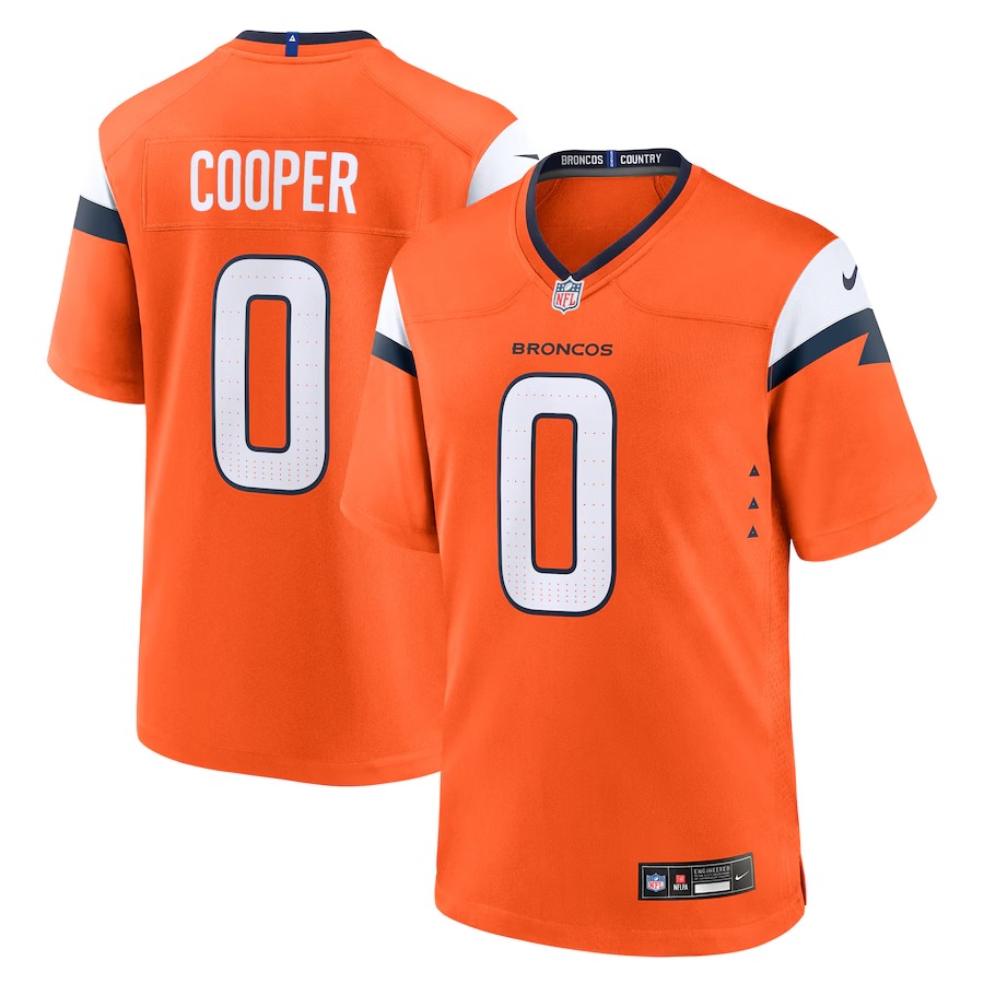 Men's Denver Broncos Jonathon Cooper Nike Orange Team Game Jersey - Ujersey Shop