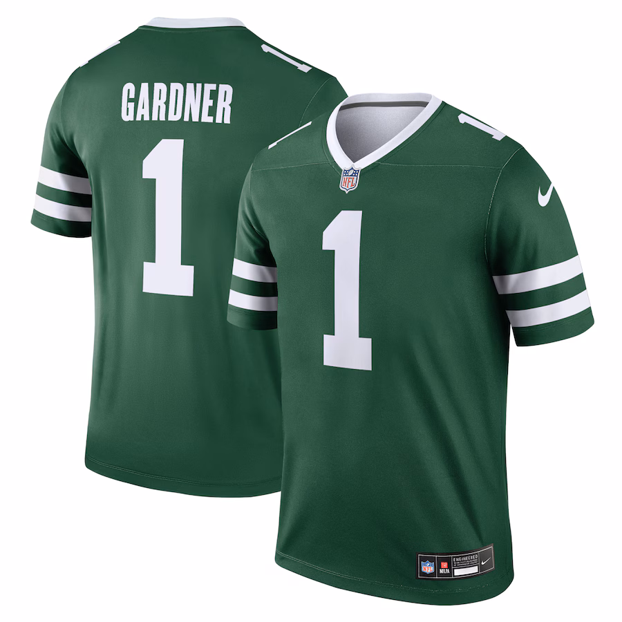 Men's New York Jets Ahmad Sauce Gardner Nike Legacy Green Legend Jersey - Ujersey Shop