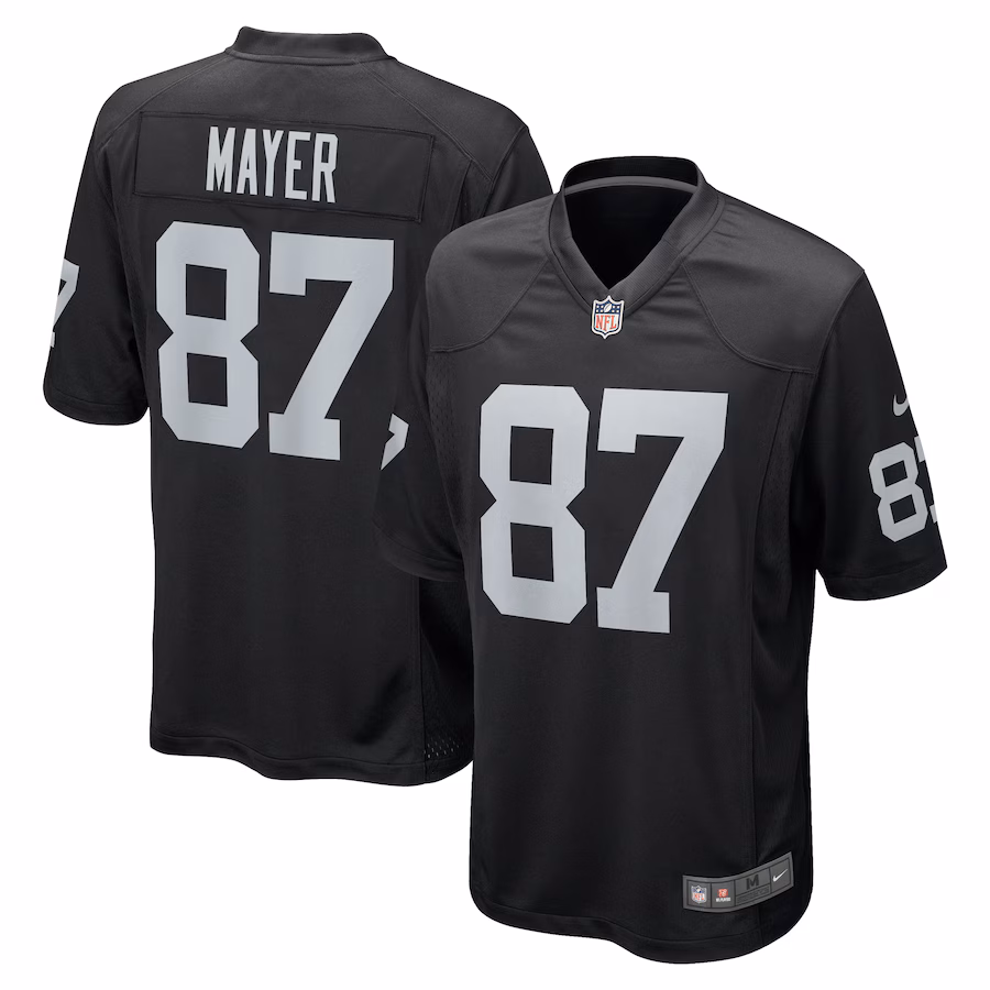 Men's Las Vegas Raiders Michael Mayer Nike Black 2023 NFL Draft Pick Game Jersey - Ujersey Shop