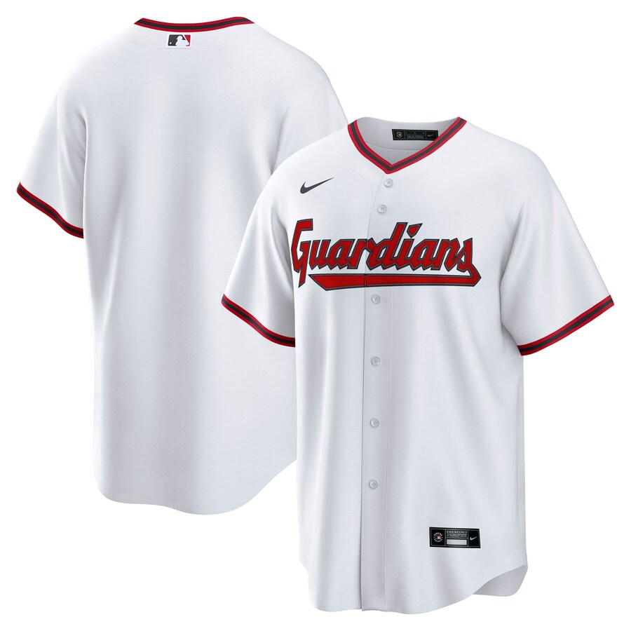 Men's Cleveland Guardians  Nike White Home Home Blank Replica Jersey - Ujersey Shop