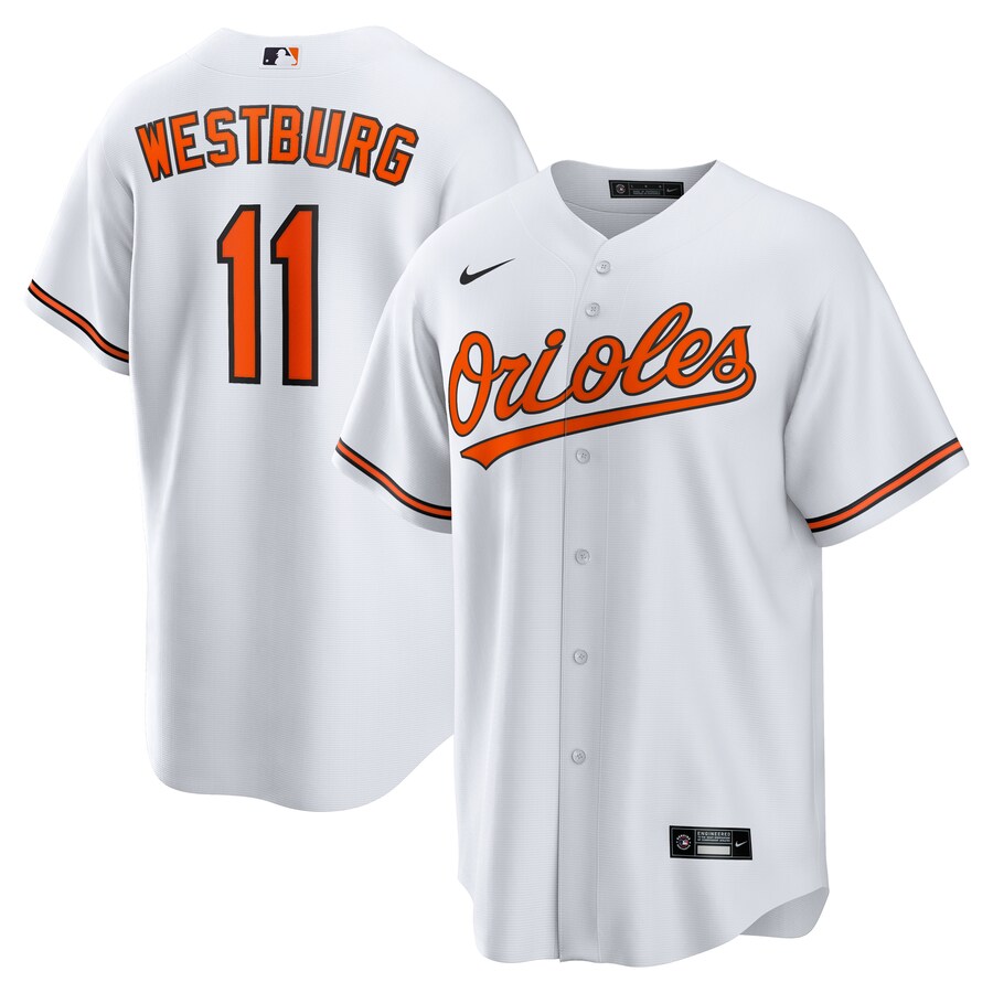 Men's Baltimore Orioles Jordan Westburg Nike White Home Replica Jersey - Ujersey Shop