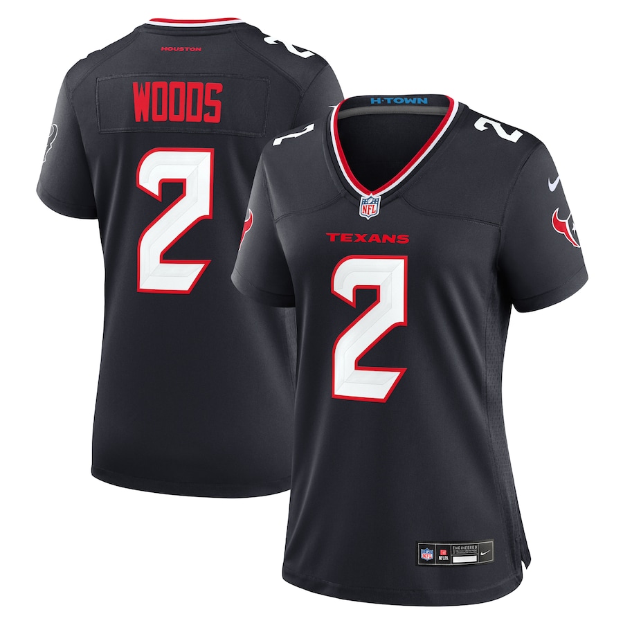 Women's Houston Texans Robert Woods Nike Navy Team Game Jersey - Ujersey Shop