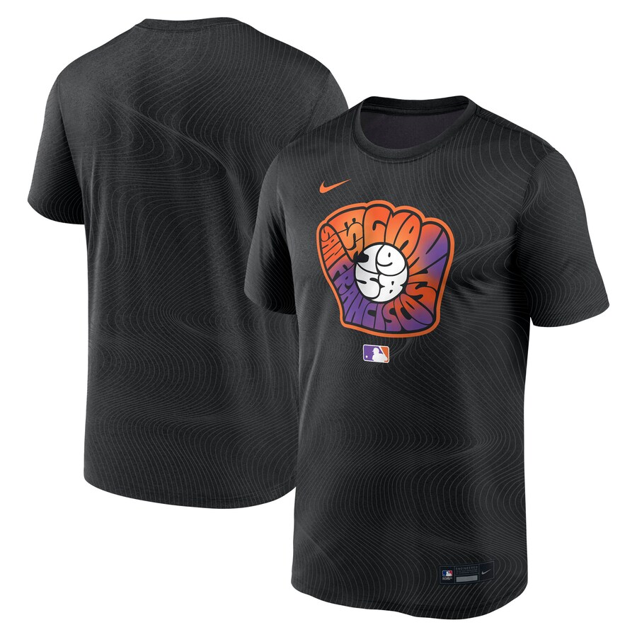 Men's San Francisco Giants Nike Black 2025 City Connect Authentic Collection Legend Performance T-Shirt - Ujersey Shop
