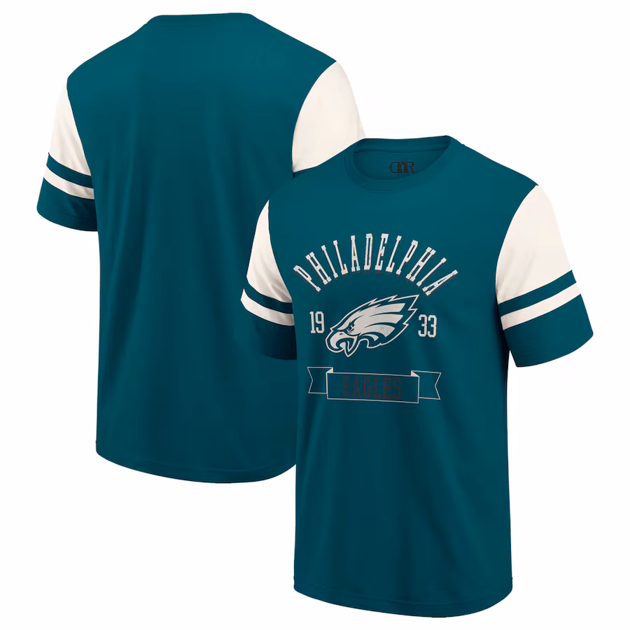Women's Philadelphia Eagles New Era Black 2025 NFL Draft T-Shirt - Ujersey Shop