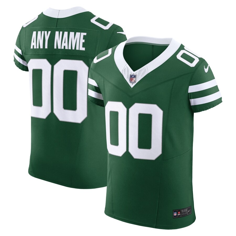Men's New York Jets Nike Legacy Green Vapor F.U.S.E. Elite Custom Jersey - Ujersey Shop