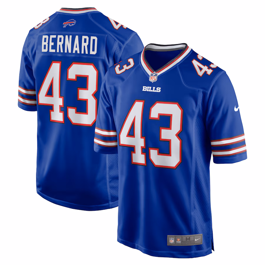 Men's Buffalo Bills Terrel Bernard Nike Royal Game Player Jersey - Ujersey Shop
