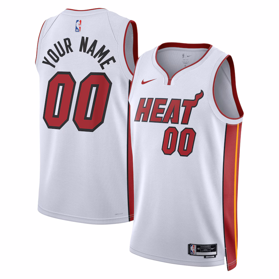 Unisex Miami Heat Nike White Swingman Custom Jersey - Association Edition - Ujersey Shop