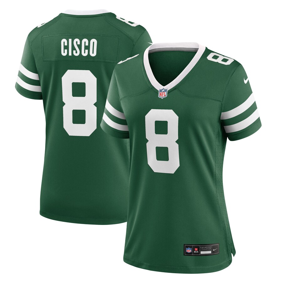 Women's New York Jets Andre Cisco Nike Legacy Green Team Game Jersey - Ujersey Shop