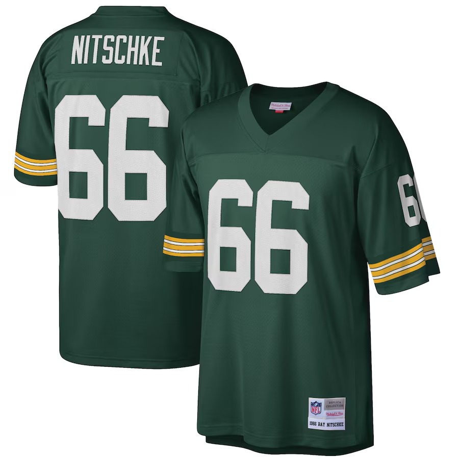 Men's Green Bay Packers Ray Nitschke Mitchell & Ness Green Retired Player Legacy Replica Jersey - Ujersey Shop