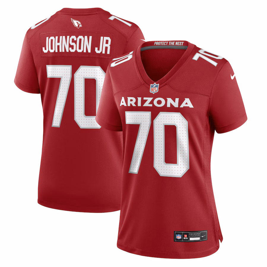 Women's Arizona Cardinals Paris Johnson Jr. Nike Cardinal Game Jersey - Ujersey Shop