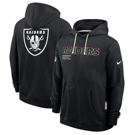 Men's Las Vegas Raiders Black 2025 Crucial Catch Dri-FIT Hoodie - Ujersey Shop