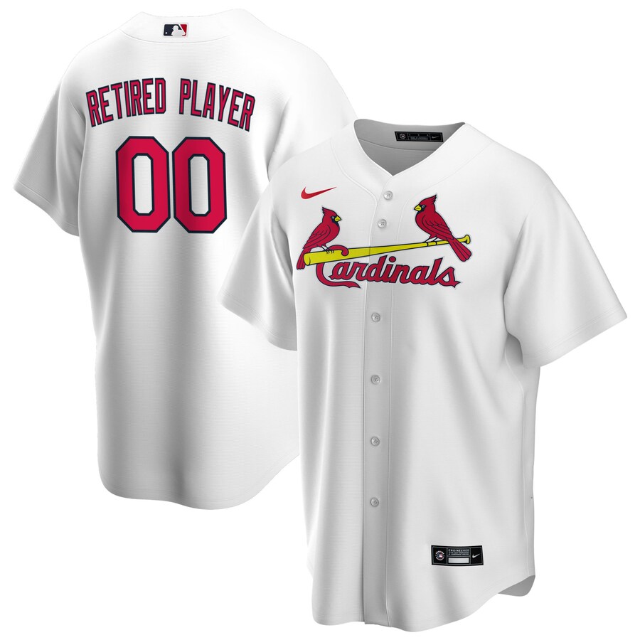Men's St. Louis Cardinals Nike White Home Pick-A-Player Retired Roster Replica Jersey - Ujersey Shop