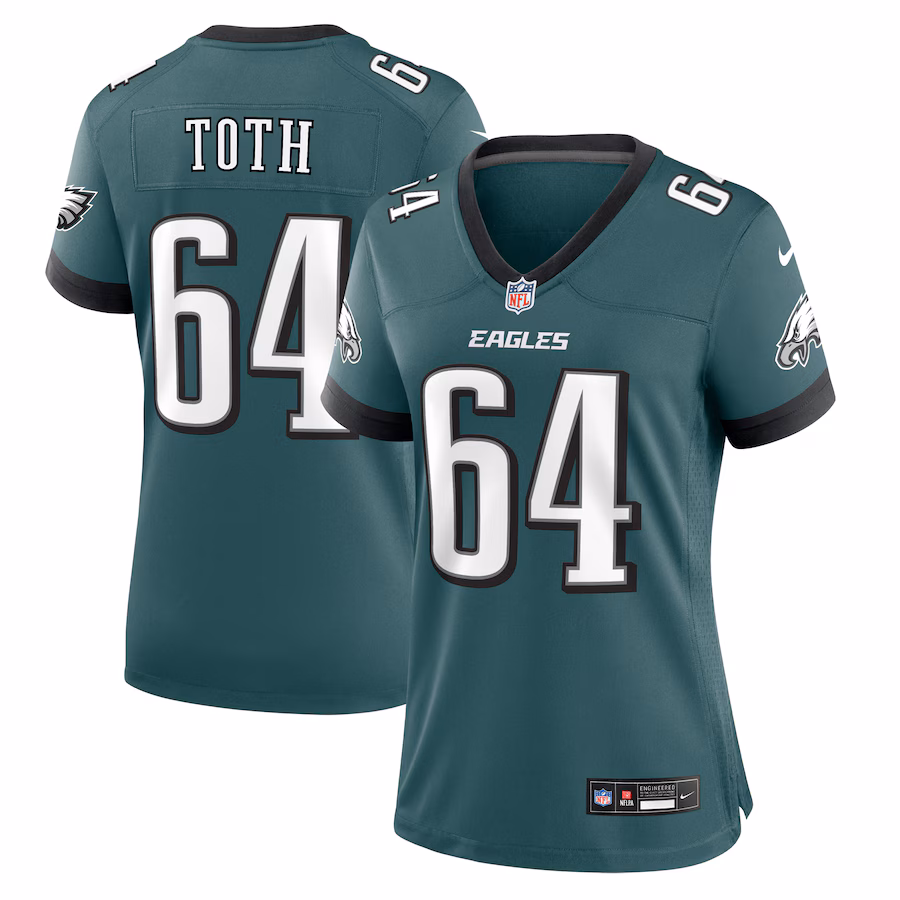 Women's Philadelphia Eagles Brett Toth Nike Midnight Green  Game Jersey - Ujersey Shop