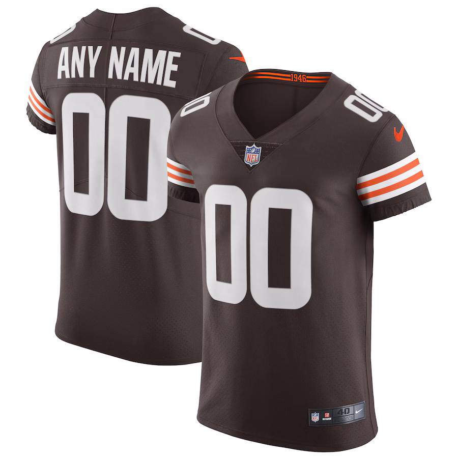 Men's Cleveland Browns Nike Brown Vapor Elite Custom Jersey - Ujersey Shop