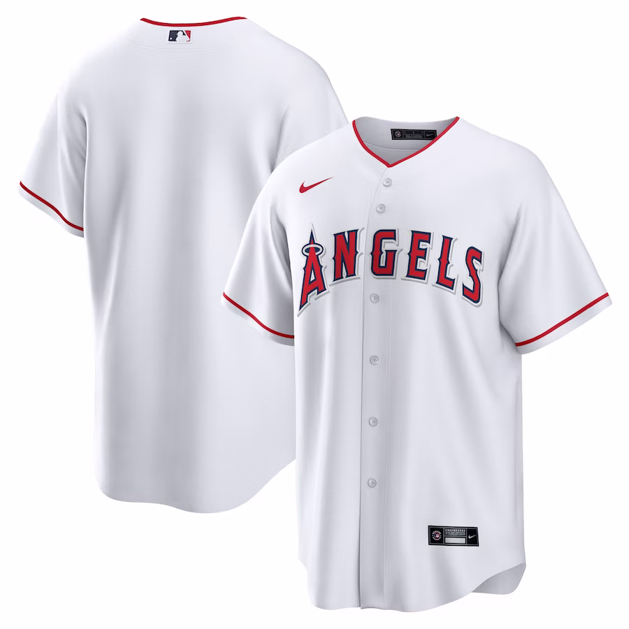 Men's Los Angeles Angels Nike White Home Blank Replica Jersey - Ujersey Shop