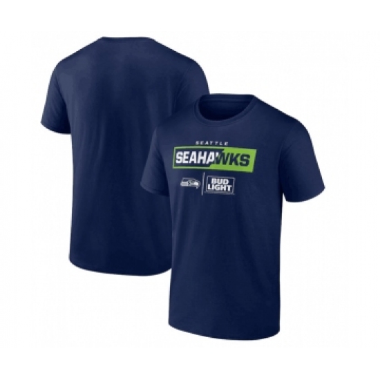 Men's Seattle Seahawks Navy x Bud Light T-Shirt - Ujersey Shop