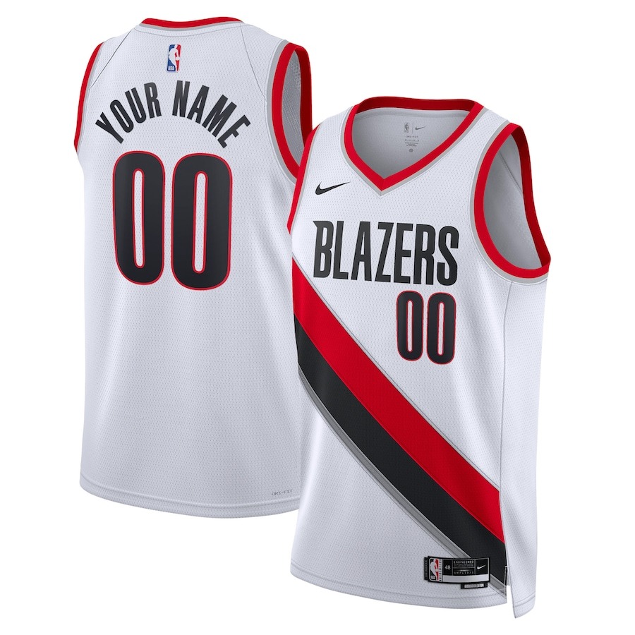 Unisex Portland Trail Blazers Nike White Swingman Custom Jersey - Association Edition - Ujersey Shop