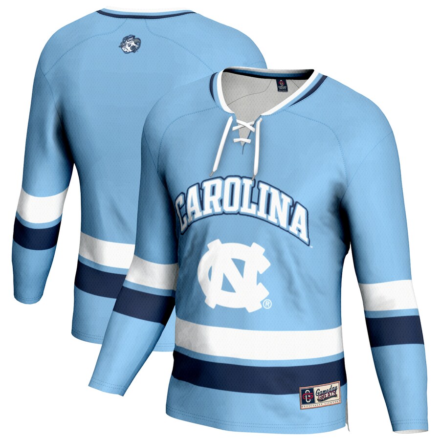 Youth GameDay Greats Light Blue North Carolina Tar Heels Hockey Jersey - Ujersey Shop