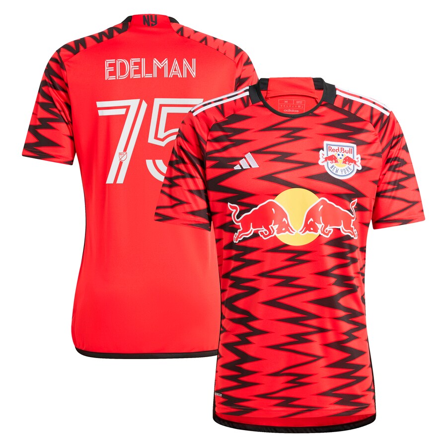 Men's New York Red Bulls Daniel Edelman adidas Red 2024 Legacy Replica Player Jersey - Ujersey Shop