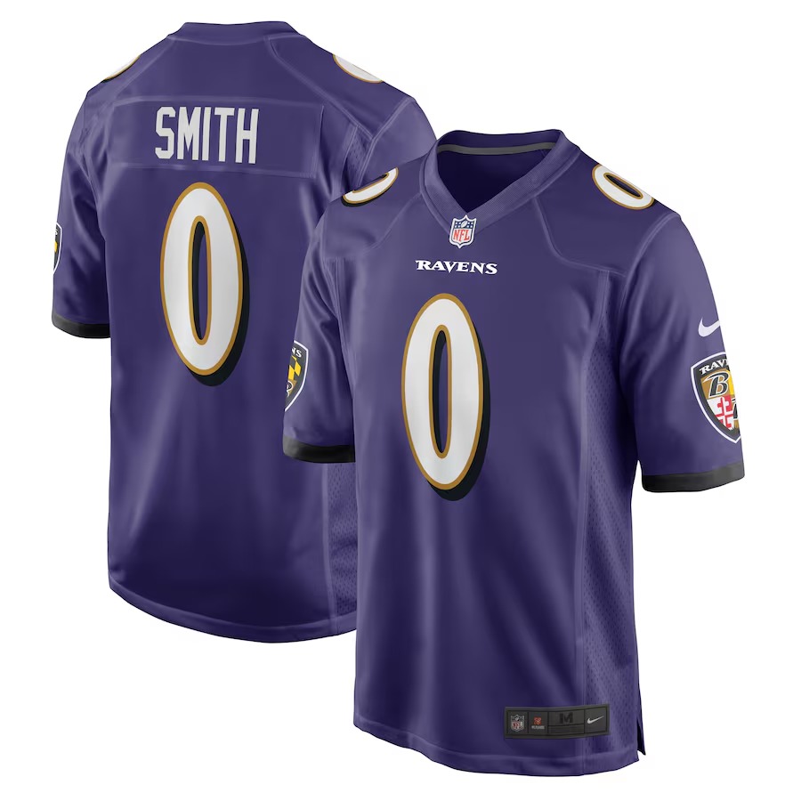 Men's Baltimore Ravens Roquan Smith Nike Purple Team Game Jersey - Ujersey Shop