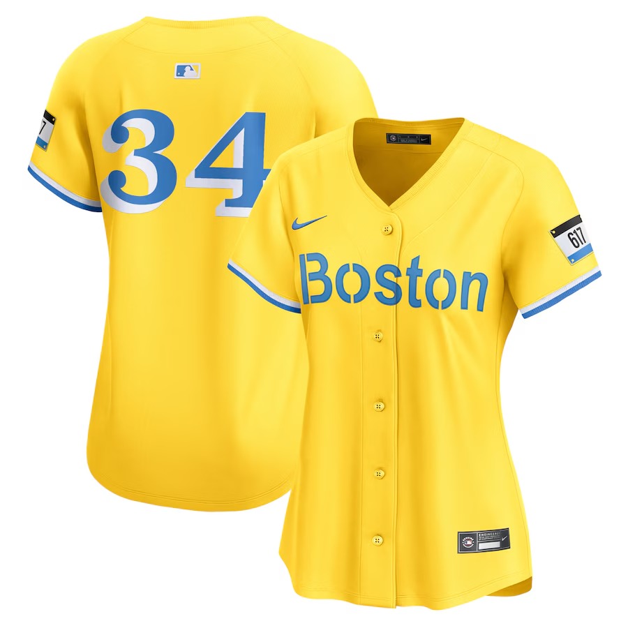 Women's Boston Red Sox David Ortiz Nike Gold City Connect Retired Player Jersey - Ujersey Shop