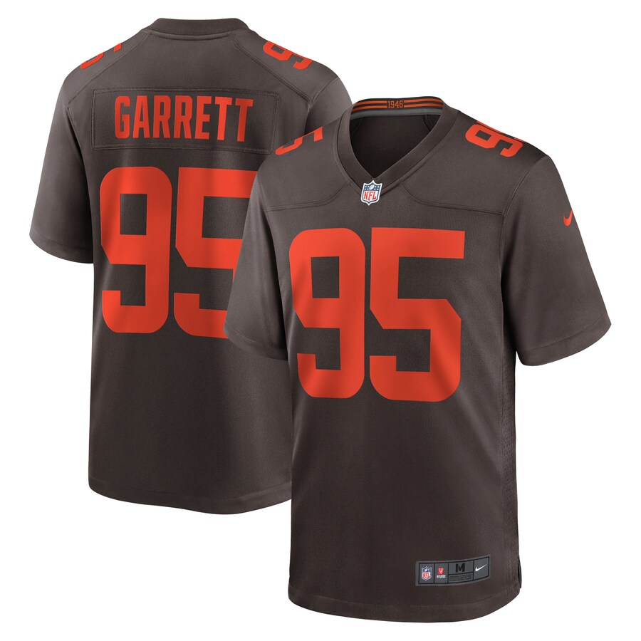 Men's Cleveland Browns Myles Garrett Nike Brown Alpha Dawg Game Jersey - Ujersey Shop