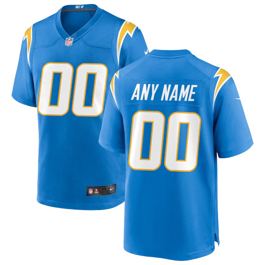 Men's Los Angeles Chargers Nike Powder Blue Custom Game Jersey - Ujersey Shop
