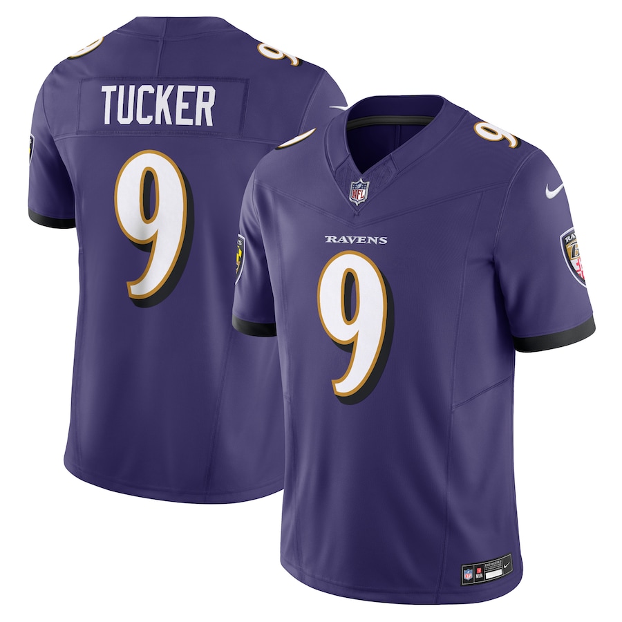 Men's Baltimore Ravens Justin Tucker Nike Purple Vapor F.U.S.E. Limited Jersey - Ujersey Shop