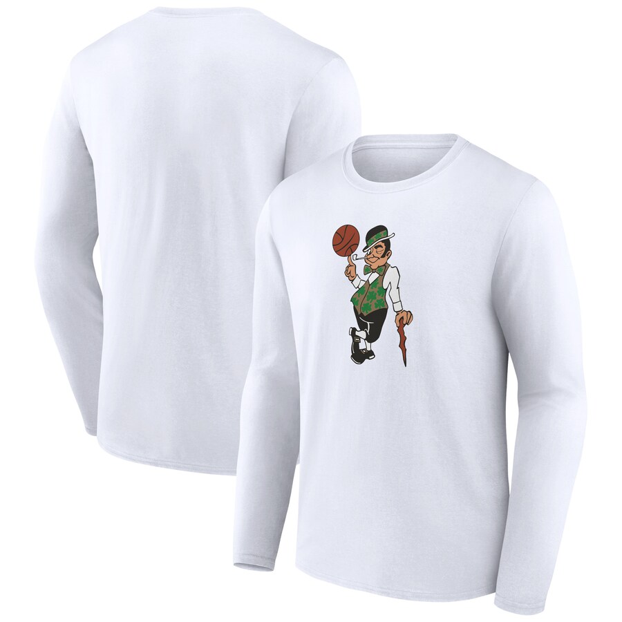 Men's Boston Celtics White Alternate Logo Long Sleeve T-Shirt - Ujersey Shop
