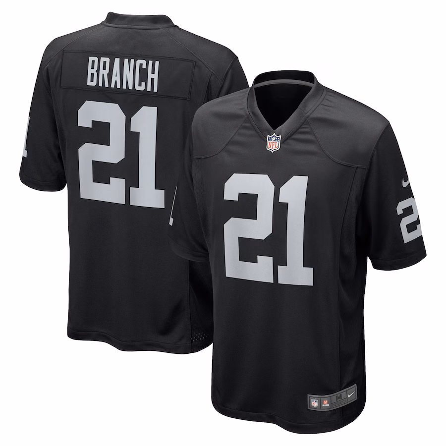 Men's Las Vegas Raiders Cliff Branch Nike Black Retired Player Game Jersey - Ujersey Shop