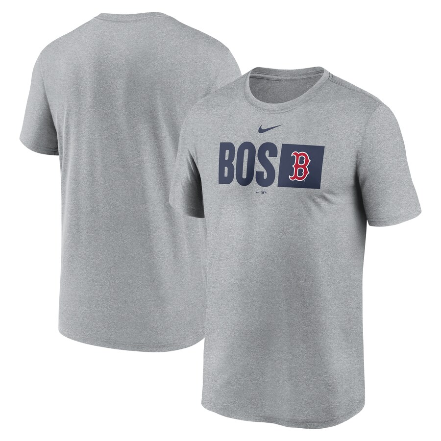 Men's Boston Red Sox Nike Heather Gray Tricode Legend T-Shirt - Ujersey Shop