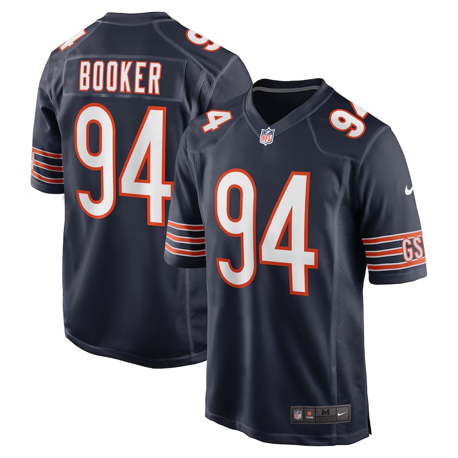 Men's Chicago Bears Austin Booker Nike Navy Game Jersey - Ujersey Shop