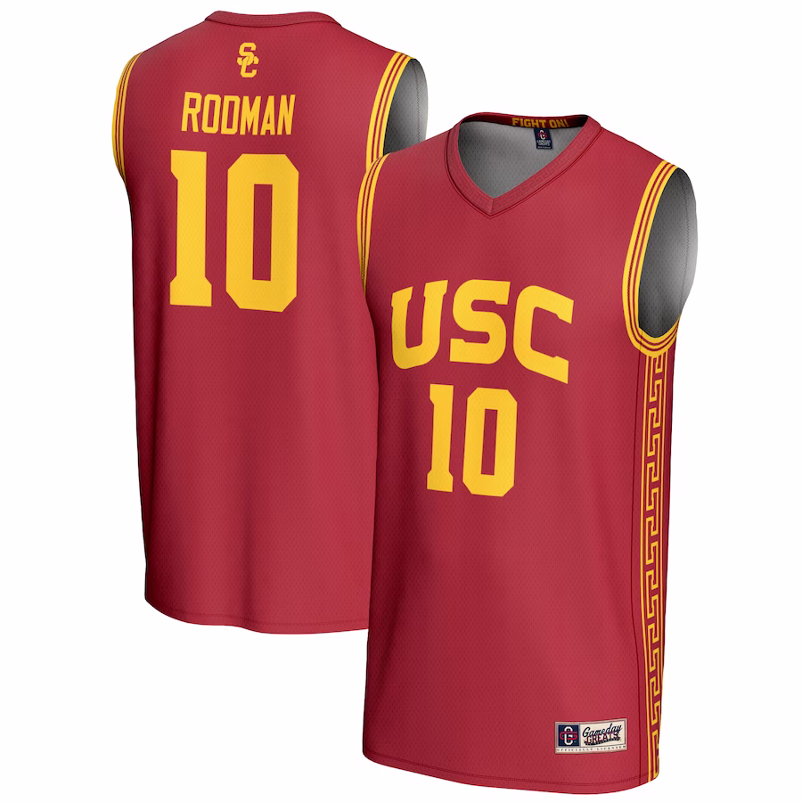 DJ Rodman USC Trojans GameDay Greats  NIL Lightweight Fashion Player Basketball Jersey – Cardinal - Ujersey Shop