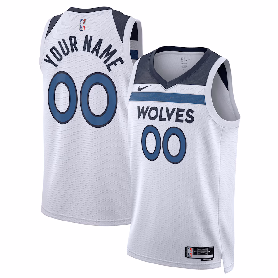 Unisex Minnesota Timberwolves Nike White Swingman Custom Jersey - Association Edition - Ujersey Shop