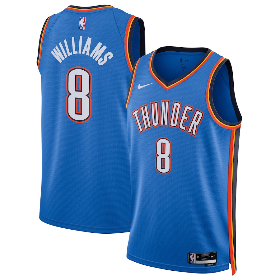 Unisex Oklahoma City Thunder Jalen Williams Nike Blue Swingman Player Jersey - Icon Edition - Ujersey Shop